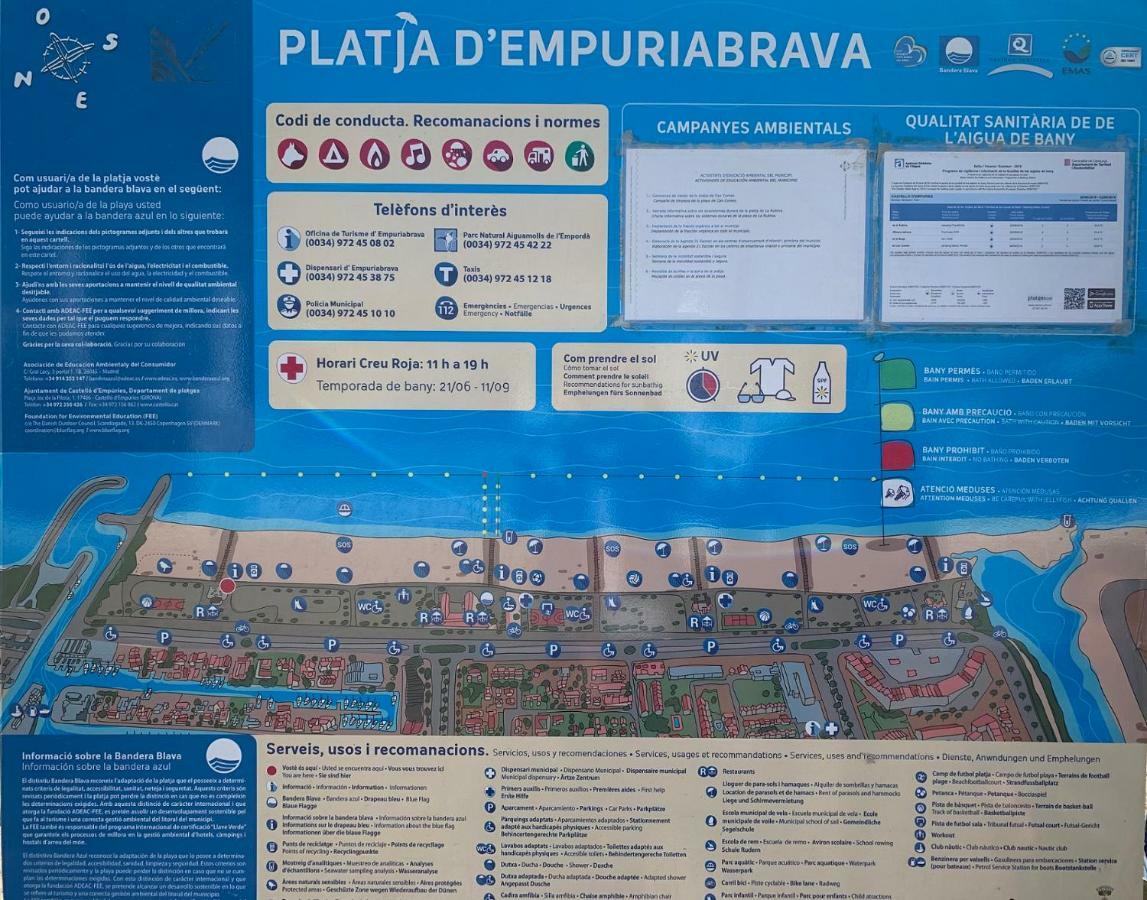 Apartamento 1ª Linea De Mar -Wifi- Aire Acondicionado Empuriabrava Esterno foto